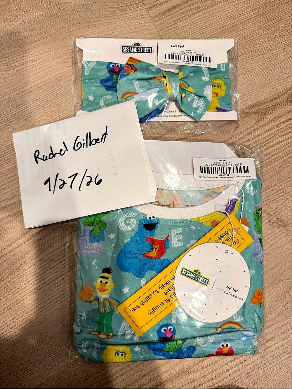 Sesame Street Kids Pajama Set 4T & Headband